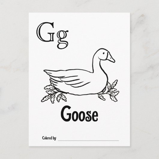 Bosdieren ABC Kleurend Baby shower Activiteit Briefkaart (Voorkant)