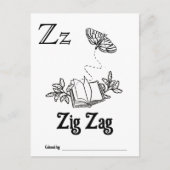 Bosdieren ABC Kleurend Baby shower Activiteit Briefkaart (Voorkant)