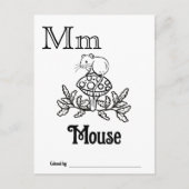 Bosdieren ABC Kleurend Baby shower Activiteit Briefkaart (Voorkant)