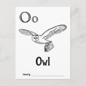 Bosdieren ABC Kleurend Baby shower Activiteit Briefkaart (Voorkant)