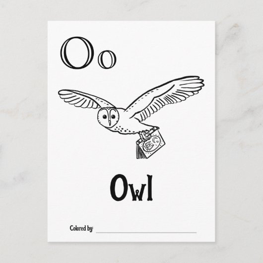 Bosdieren ABC Kleurend Baby shower Activiteit Briefkaart (Voorkant)