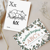Bosdieren ABC Kleurend Baby shower Activiteit Briefkaart