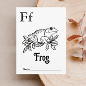 Bosdieren ABC Kleurend Baby shower Activiteit Briefkaart