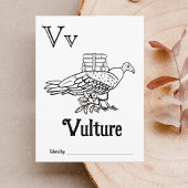 Bosdieren ABC Kleurend Baby shower Activiteit Briefkaart