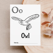 Bosdieren ABC Kleurend Baby shower Activiteit Briefkaart