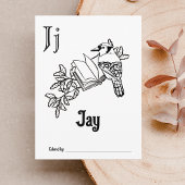 Bosdieren ABC Kleurend Baby shower Activiteit Briefkaart