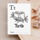 Bosdieren ABC Kleurend Baby shower Activiteit Briefkaart