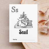 Bosdieren ABC Kleurend Baby shower Activiteit Briefkaart