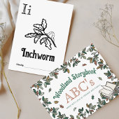 Bosdieren ABC Kleurend Baby shower Activiteit Briefkaart