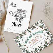 Bosdieren ABC Kleurend Baby shower Activiteit Briefkaart