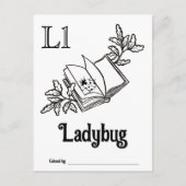 Bosdieren ABC Kleurend Baby shower Activiteit Briefkaart (Voorkant)