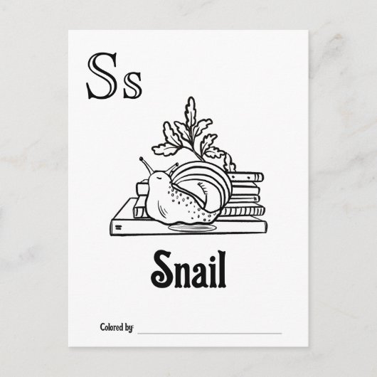 Bosdieren ABC Kleurend Baby shower Activiteit Briefkaart (Voorkant)