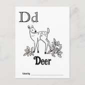 Bosdieren ABC Kleurend Baby shower Activiteit Briefkaart (Voorkant)