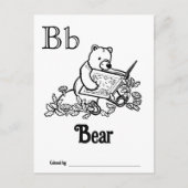 Bosdieren ABC Kleurend Baby shower Activiteit Briefkaart (Voorkant)