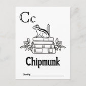 Bosdieren ABC Kleurend Baby shower Activiteit Briefkaart (Voorkant)