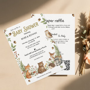 Bosdieren   All-in-One Baby Shower Kaart