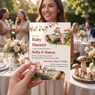 Bosdieren   All-in-one Couples Baby Shower Kaart