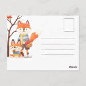 Bosdieren ansichtkaart verjaardagsuitnodiging briefkaart (Achterkant)