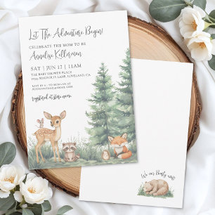 Bosdieren Avontuur Baby Shower Kaart
