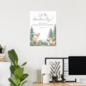Bosdieren Avontuur Baby Shower Poster (Thuiskantoor)