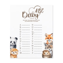 Bosdieren Baby ABC Spelkaart