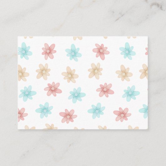 Bosdieren baby Herten baby shower Informatiekaartje (Achterkant)