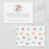 Bosdieren baby Herten baby shower Informatiekaartje (Voorkant / Achterkant)