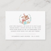 Bosdieren baby Herten baby shower Informatiekaartje (Voorkant)