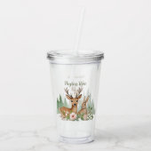 Bosdieren Baby Shower Acryl Drinkbeker (Achterkant)