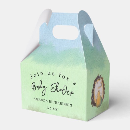 Bosdieren Baby Shower Bedankdoosjes (Voorkant Zijde)