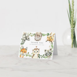 Bosdieren Baby Shower Bedankkaart