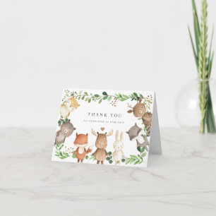 Bosdieren Baby Shower Bedankkaart