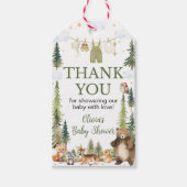 Bosdieren Baby Shower Bedankt Cadeaulabel (Voorkant)