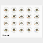 Bosdieren Baby Shower Bedankt Ronde Sticker (Vel)