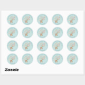 Bosdieren Baby Shower Bedankt Stickers (Vel)
