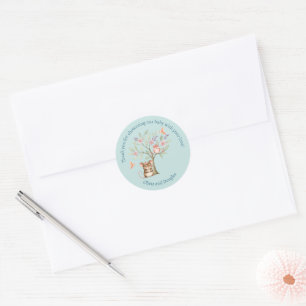 Bosdieren Baby Shower Bedankt Stickers
