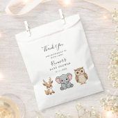 Bosdieren Baby Shower Bedankzakje (Geknipt)