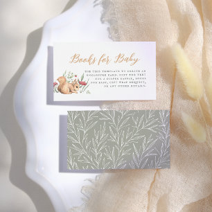Bosdieren  Baby shower Boeken voor Baby Informatiekaartje