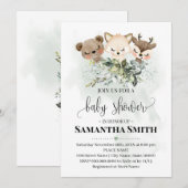 Bosdieren baby shower Bosdieren Kaart (Voorkant / Achterkant)