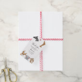 Bosdieren Baby Shower Cadeaulabel (Met Touw)