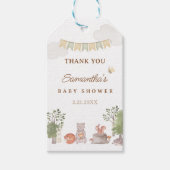 Bosdieren Baby Shower Cadeaulabel (Voorkant)