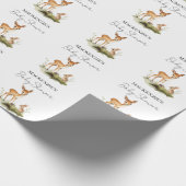 Bosdieren Baby Shower Cadeaupapier (Hoek)