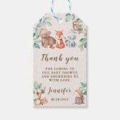 Bosdieren baby shower dank u geschenk labels cadeaulabel (Voorkant)