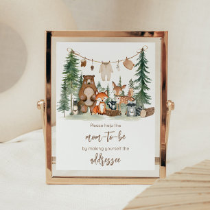 Bosdieren Baby Shower Envelop Station Bord Poster