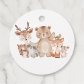 Bosdieren Baby Shower Favor Tag Bedankjes Labels (Achterkant)