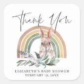 Bosdieren | Baby shower Favor Vierkante Sticker (Voorkant)