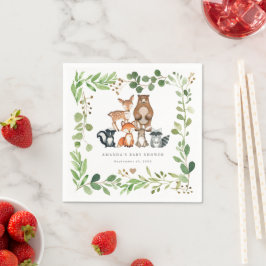 Bosdieren Baby Shower Feest Papieren Servetten