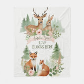 Bosdieren Baby Shower Fleece Deken (Voorkant)