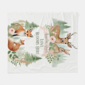 Bosdieren Baby Shower Fleece Deken (Voorkant (Horizontaal))