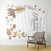 Bosdieren Baby Shower Fotohokje Achtergrond Wandkleed (In Situ (horizontaal))